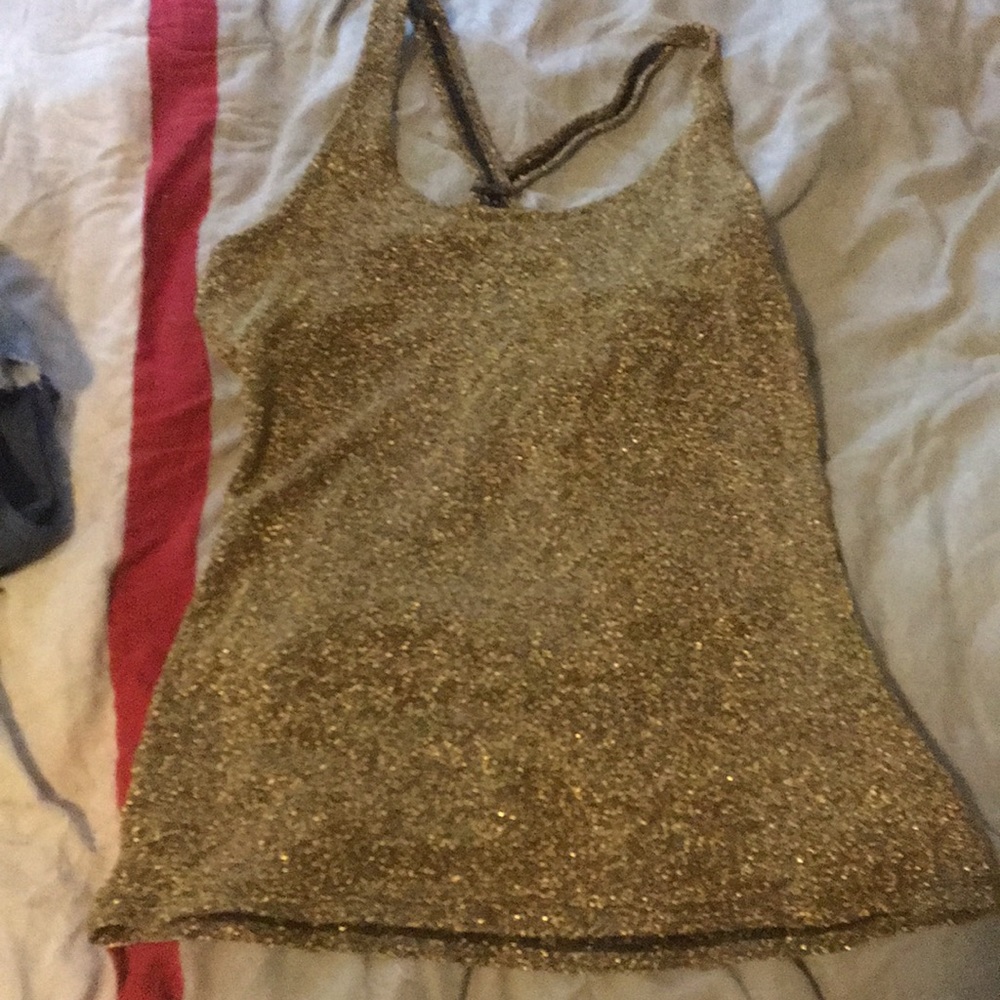 Gold loose fitting tank